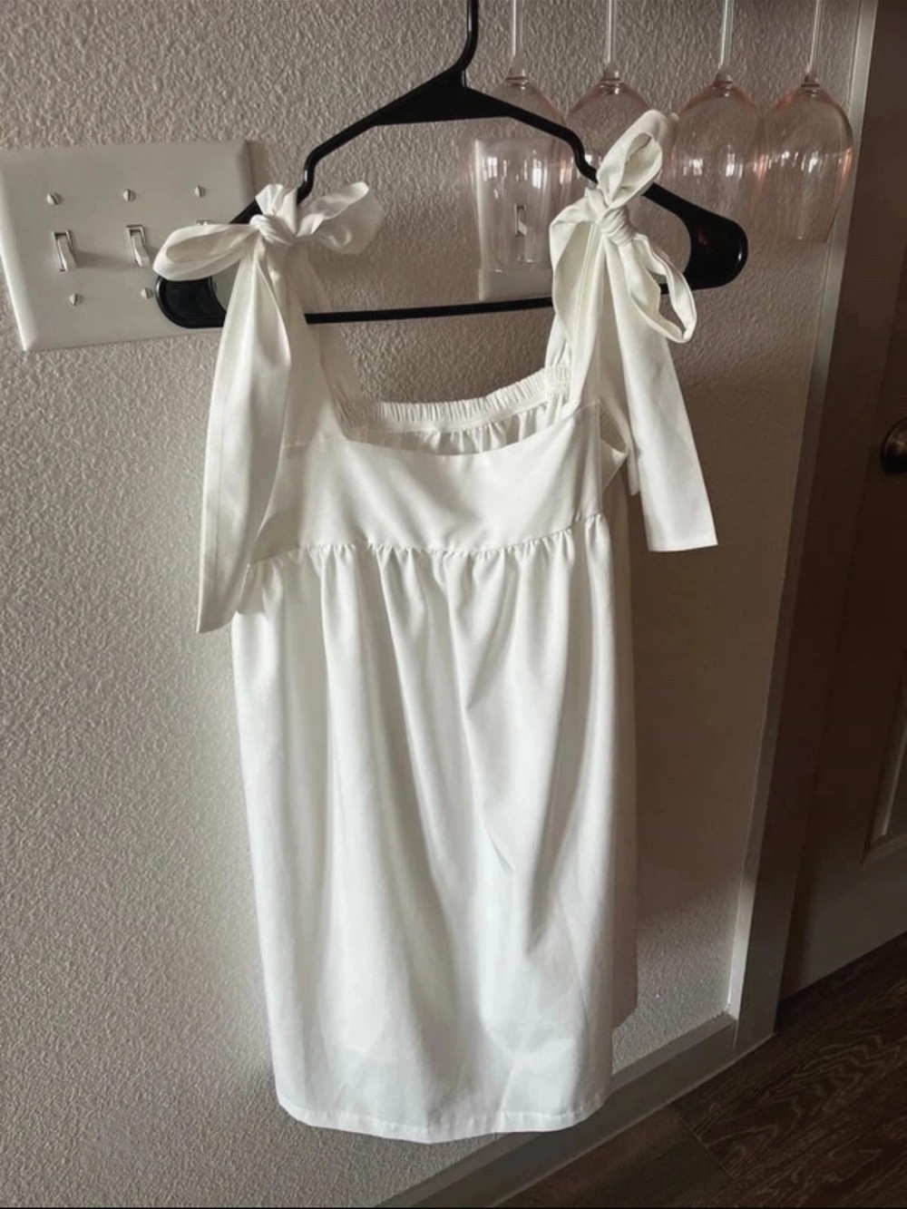 Amazon White Tie-Shoulder Camisole Dress